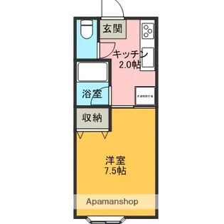 コテージY【102号室】の間取り