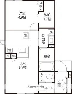 BICOLO【102号室】の間取り