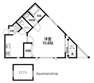 ジョイハウス押越【202号室】の間取り