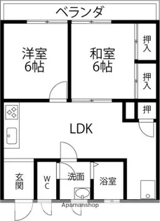 サンピア横川【203号室】の間取り