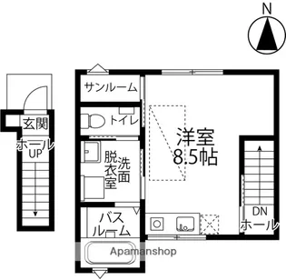 BRANZ野々市A棟C棟【A203号室】の間取り
