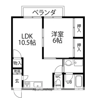 ヴィラ若草【203号室】の間取り