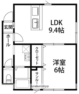 ミルフィーユ【202号室】の間取り