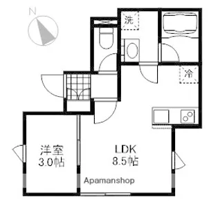 GRAND VILLA B【101号室】の間取り