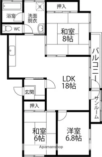 HAPPY BAY21【305号室】の間取り