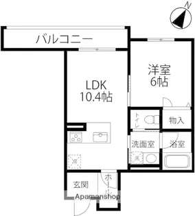 GRACE KANOA西泉【303号室】の間取り