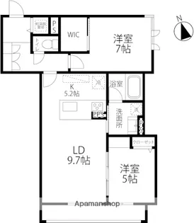 フォルトゥーナ泉が丘【201号室】の間取り