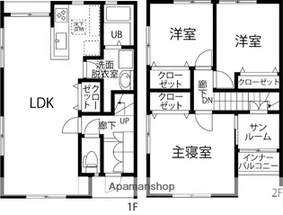 サンパティーク・アスール【101号室】の間取り