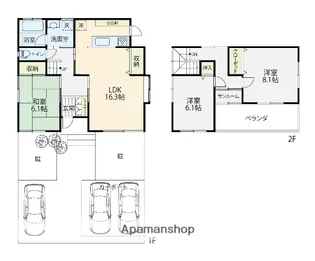 石川県野々市市長池【一戸建】の間取り