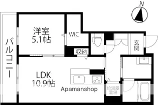ファミーユ金沢八日市【206号室】の間取り