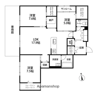 ジョルナーレ泉が丘【101号室】の間取り
