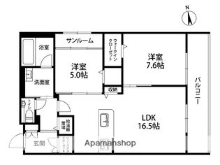 ジョルナーレ泉が丘【302号室】の間取り