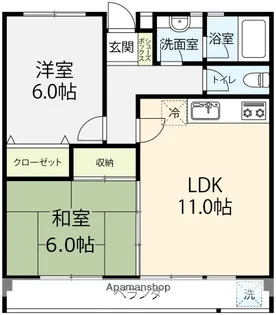 セシボン堀内Ⅰ【2階】の間取り