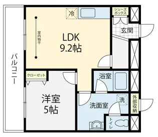 ウッドビレッジ高尾台【3B号室】の間取り
