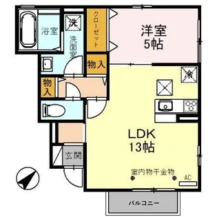 リバーサイド彩【1階】の間取り