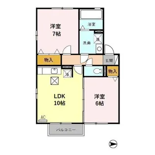 アローズ B【1階】の間取り