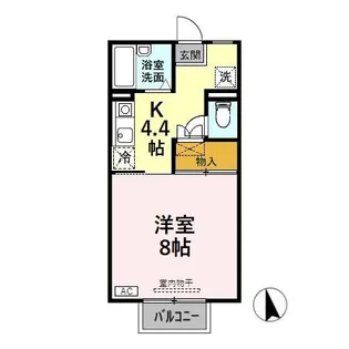 パンシオン額新保【2階】の間取り