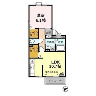 フローラ【201号室】の間取り