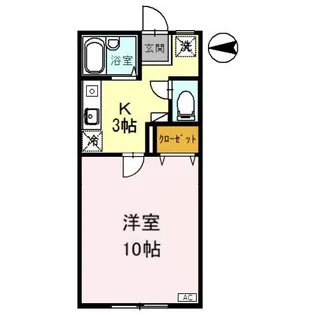 リバーサイドKM【102号室】の間取り