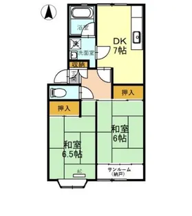 ベルビューK【1階】の間取り