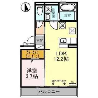ユニ ステイ弐番館【1階】の間取り