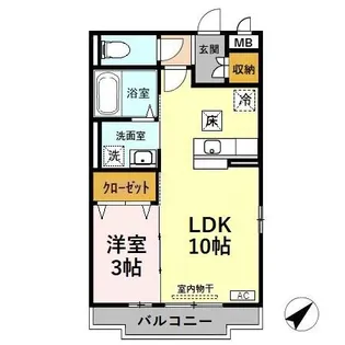 MAISON DE YASUKA(メゾン ド ヤスカ)【1階】の間取り