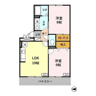 フレアコート矢木【3階】の間取り