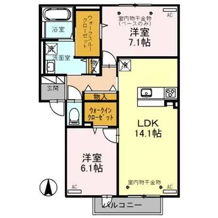 アンソレイユ押野【3階】の間取り
