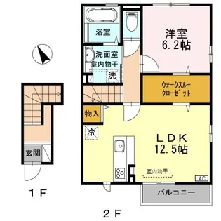 CHIARA(キアラ)【2階】の間取り