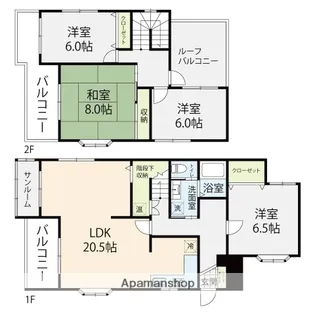 グレース泉野【206号室】の間取り