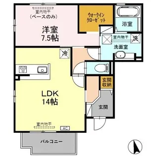 グランドソレイユ B【1階】の間取り