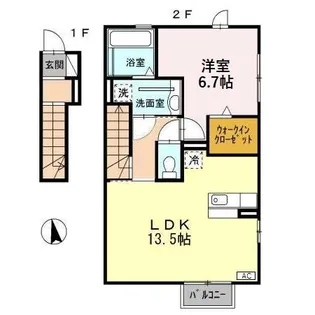 マーベラスMSⅢ【2階】の間取り