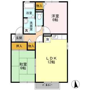 シャンパーニュM(シャンパーニュエム) A【2階】の間取り