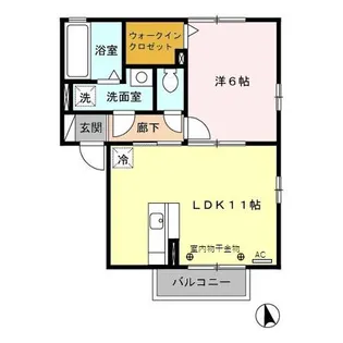 アビタシオン ジョワ【1階】の間取り