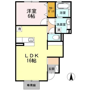 ベェルヴェル【1階】の間取り