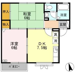 セジュール カリーテ【1階】の間取り