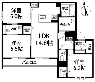 ポルターナⅠ【301号室】の間取り