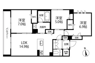 ポルターナⅡ【3階】の間取り