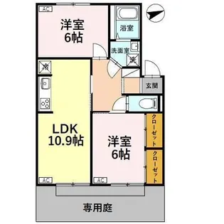 プレジールJ.M【103号室】の間取り