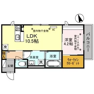 キューブ倉光【3階】の間取り