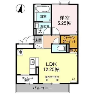 ユニ ステイ壱番館 B【2階】の間取り