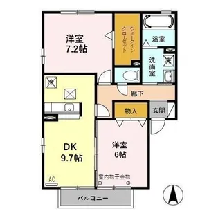 グレイスフル F A【1階】の間取り