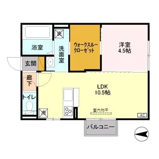 WIT EIGHT(ウィット エイト)【2階】の間取り