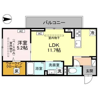 メゾン楓の木【1階】の間取り