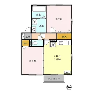 アローズ A【2階】の間取り