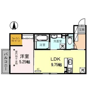 1LDKの間取り画像