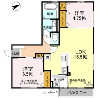 シャトー・ベルスーズ【2階】の間取り