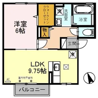 ラ・フォンティーヌ B【1階】の間取り