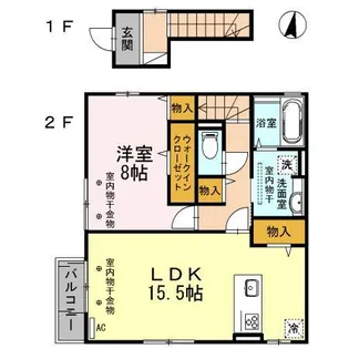 ソールオリエンス【2階】の間取り