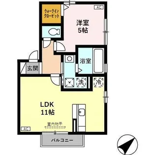 グランモア窪【1階】の間取り